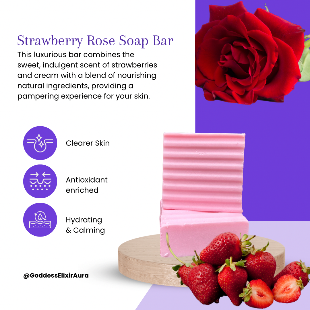 Strawberry and Rose Soap Bar