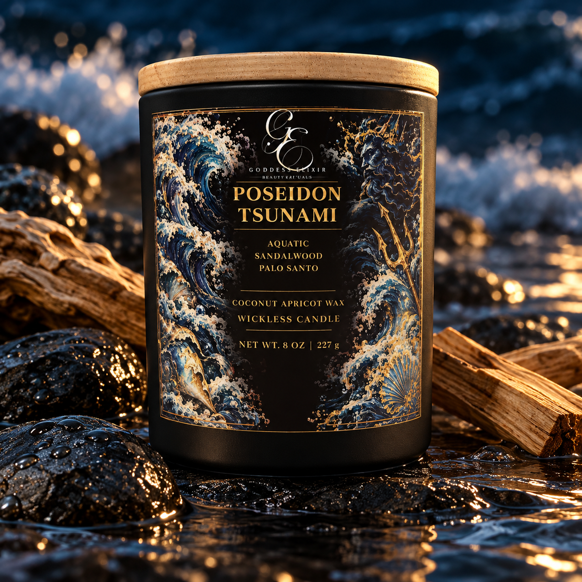 Poseidon’s Tsunami Wickless Wax Candle