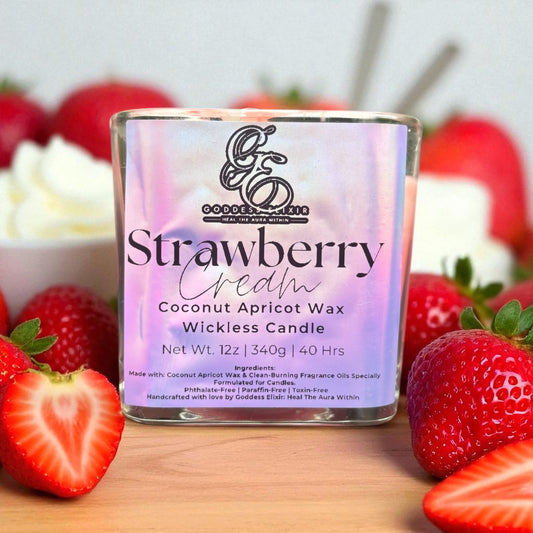 Strawberry & Cream Apricot Coconut Wax Candle
